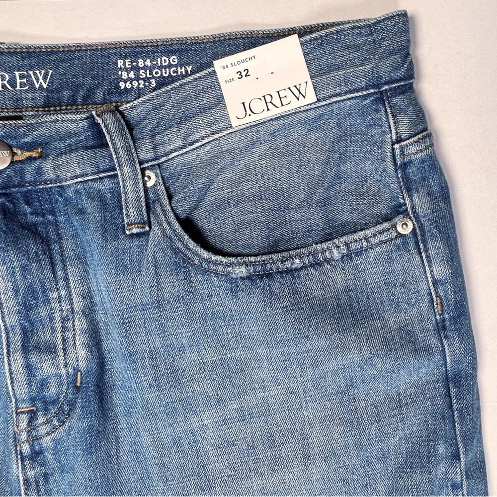 J.CREW Women’s Size 32‎ ‘84 Kyoto Wash Slouchy Distressed Straight Leg Jeans - Picture 6 of 16